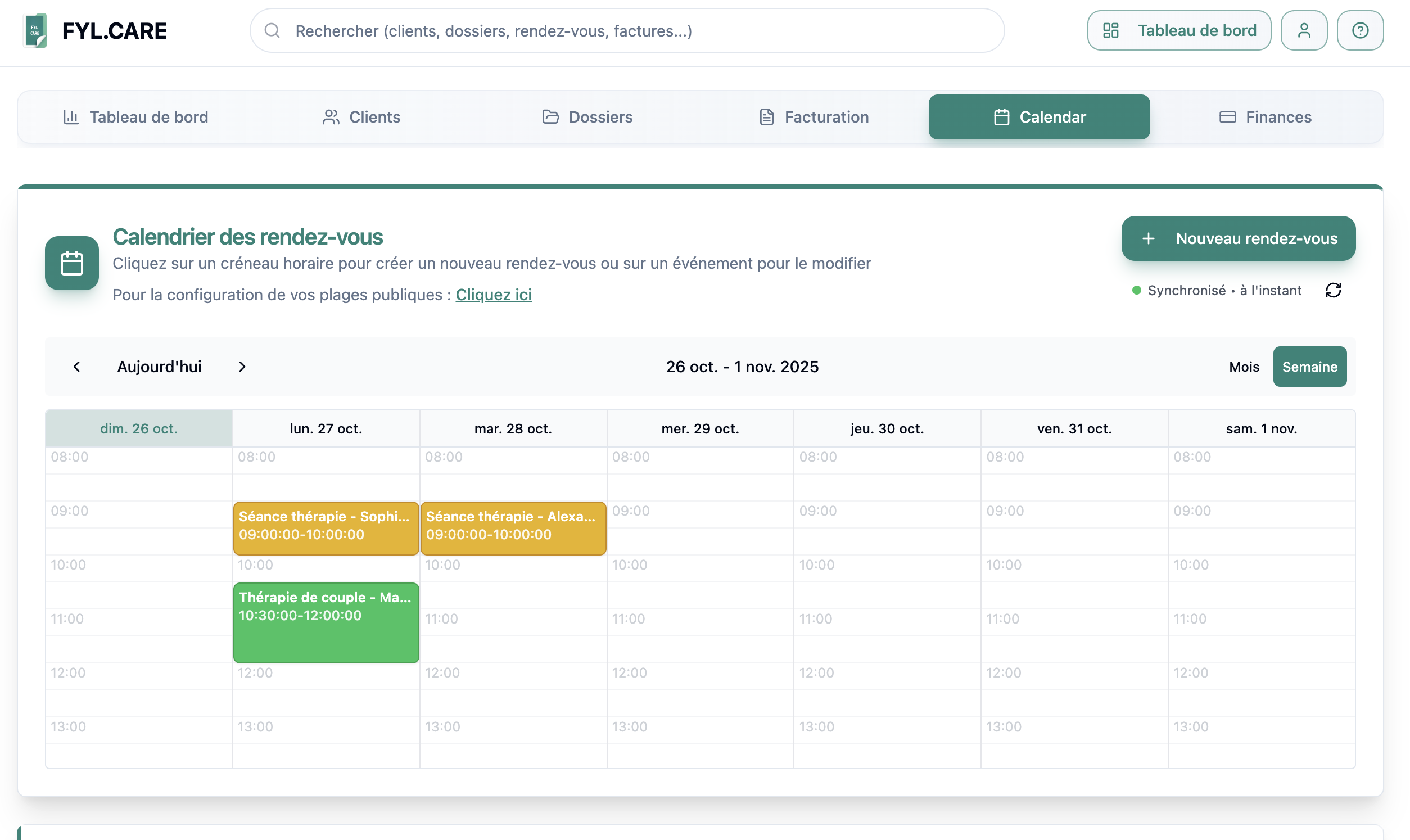 Calendrier intelligent